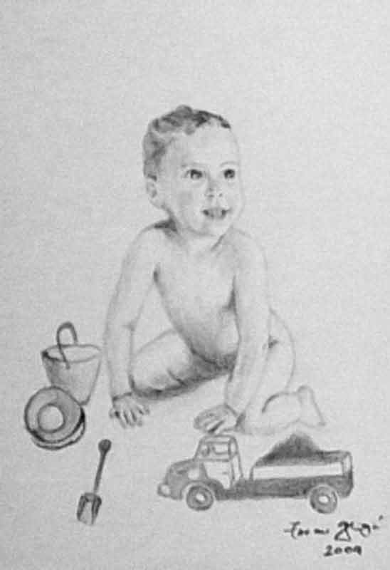 Beba - portret, olovka