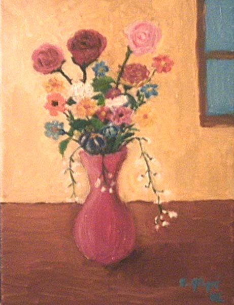 Flowers, oil on canvas