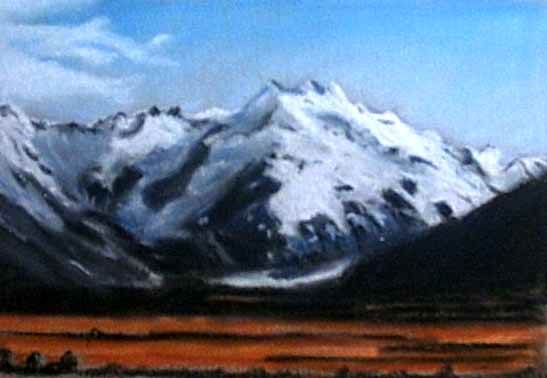 Mountains, pastel