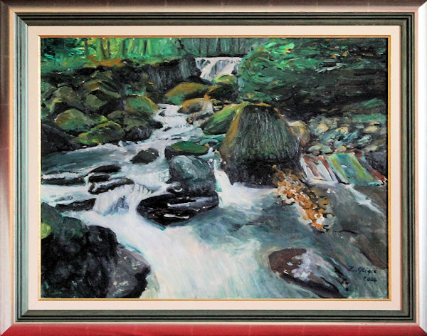 Stream, oil on canvas