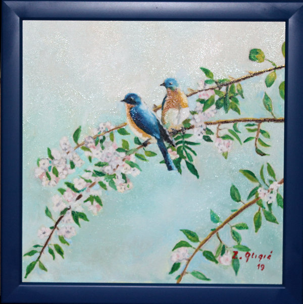 Birds, Oil on Canvas