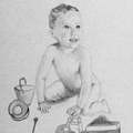 Baby, pencil