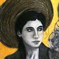 Djevojka sa šeširom, pastel
