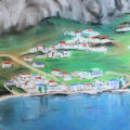 Greek village, pastel