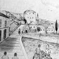 Mostar bridge, pencil