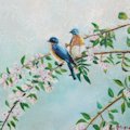 Birds, oil on canvas