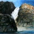 Waterfall, pastel