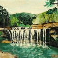 Waterfall 2, oil on canvas