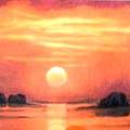 Sunset 2, pastel