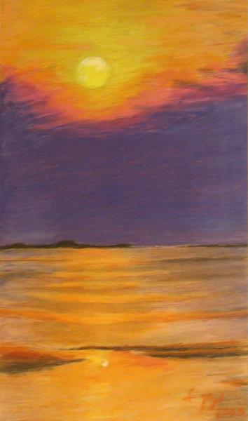 Sunset, pastel